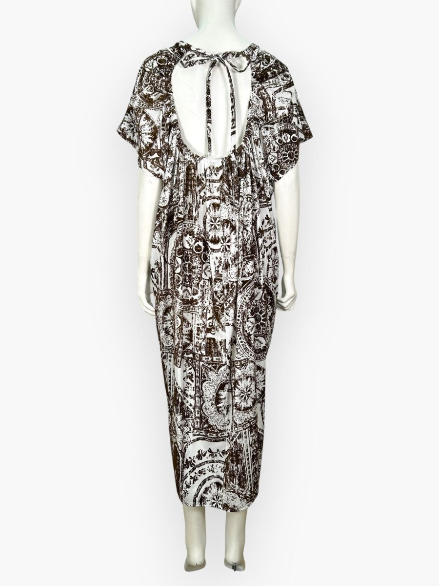 画像2: モザンビークフロッキー　バックオープンワンピース  (2)