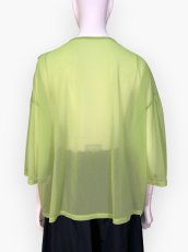 画像3: シフォンカットソー　Vネックブラウス  (3)