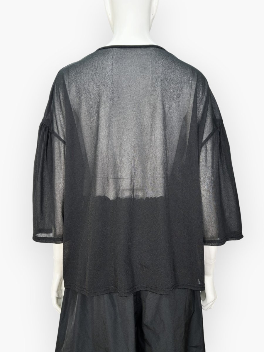 画像13: シフォンカットソー　Vネックブラウス  (13)