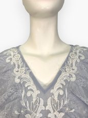 画像9: シフォンカットソー　Vネックブラウス  (9)