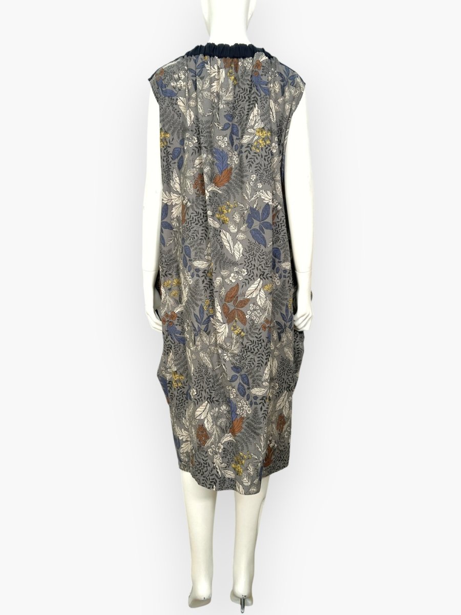 画像9: プラントプリントリネンコットン　ワンピース  (9)