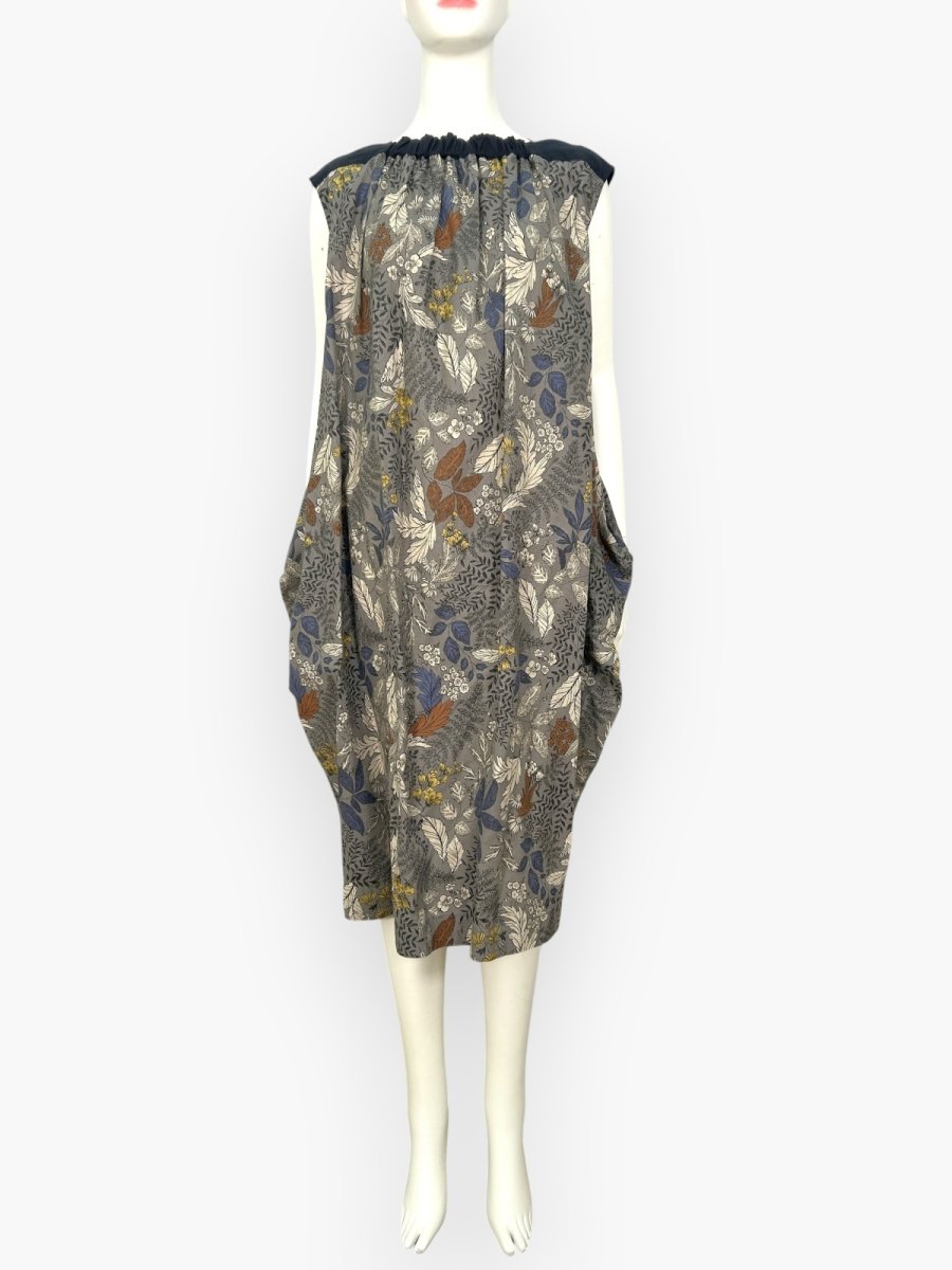 画像7: プラントプリントリネンコットン　ワンピース  (7)