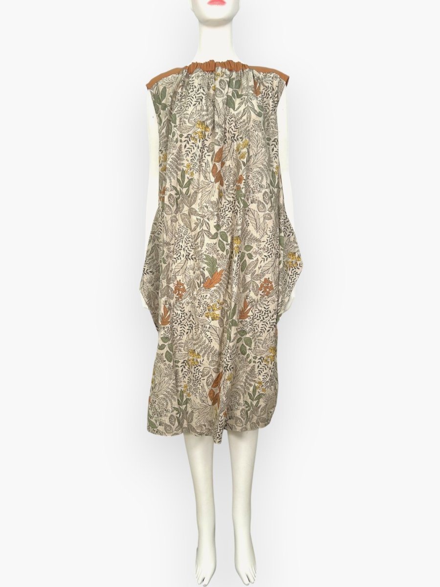 画像10: プラントプリントリネンコットン　ワンピース  (10)