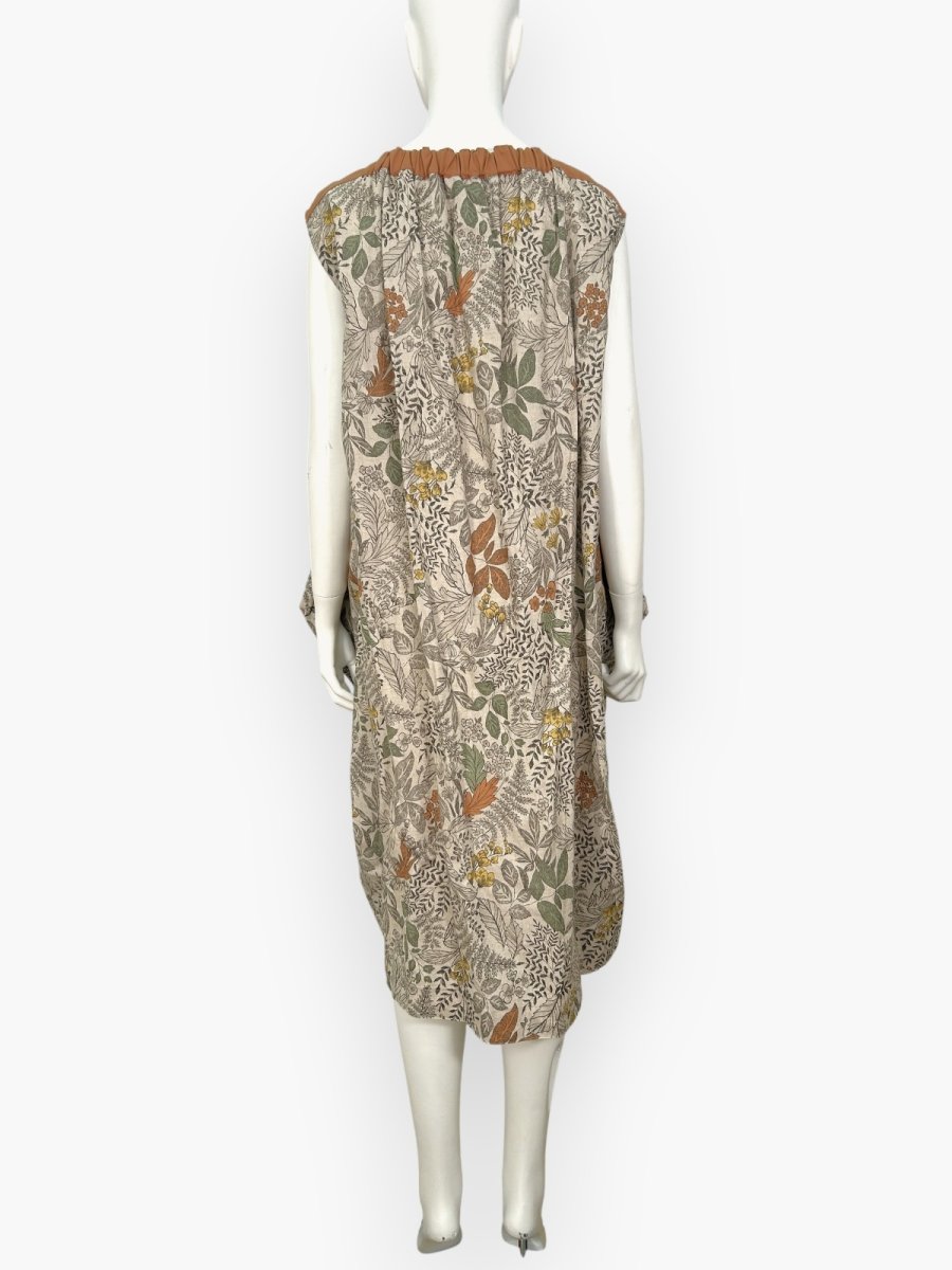 画像12: プラントプリントリネンコットン　ワンピース  (12)