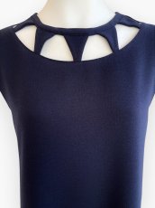 画像4: 梨地ダブル　ノースリーブワンピース  (4)