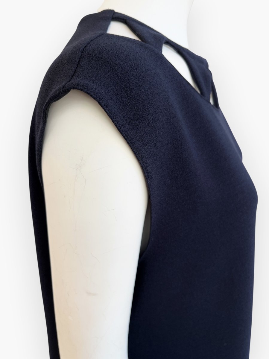 画像5: 梨地ダブル　ノースリーブワンピース  (5)