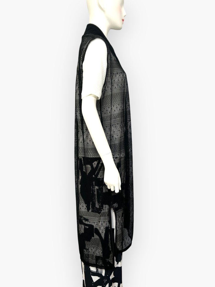 画像2: サークルボーダーレース　ジレ  (2)