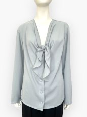 画像1: クラシックアムンゼン ボウタイブラウス  (1)