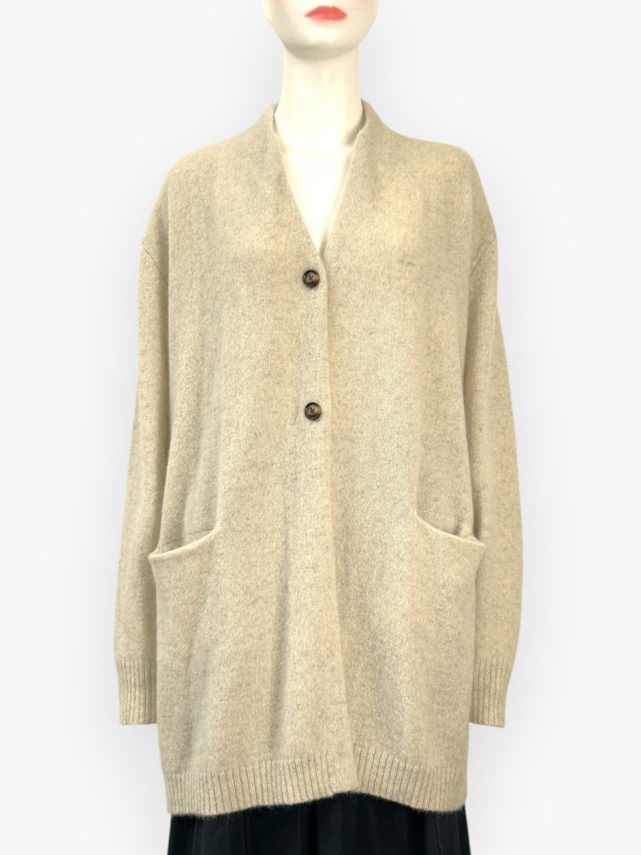 画像1: エアリーヤクニット　カーディガン  (1)