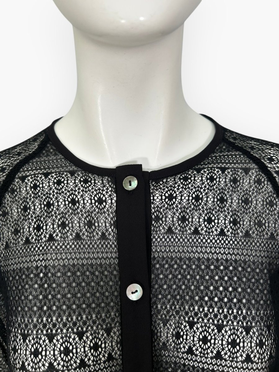 画像10: サークルボーダーレース　カーディガン  (10)