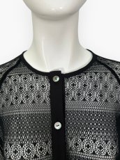 画像10: サークルボーダーレース　カーディガン  (10)