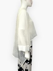 画像2: サークルボーダーレース　カーディガン  (2)