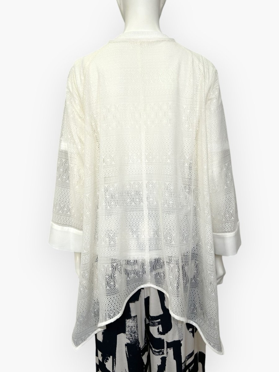 画像4: サークルボーダーレース　カーディガン  (4)