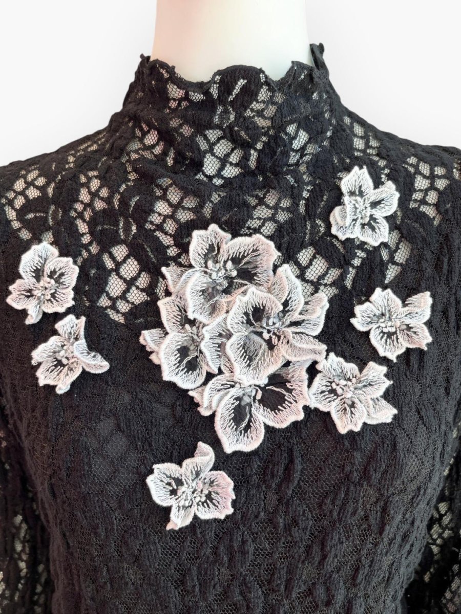 画像4: 花モチーフストレッチレース  (4)