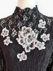 画像4: 花モチーフストレッチレース  (4)