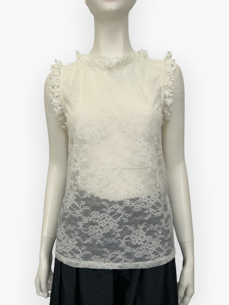 画像1: フラワーレースインナー　ノースリーブ  (1)