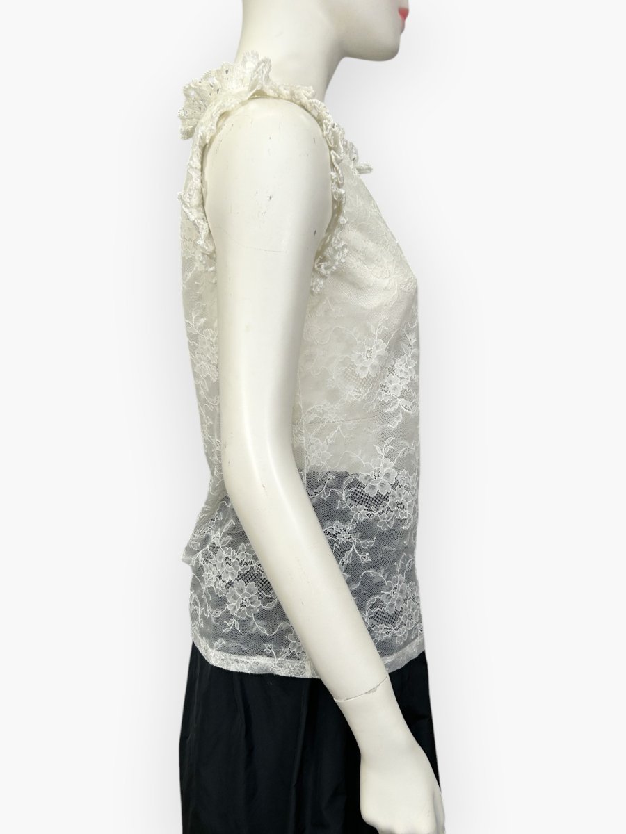 画像2: フラワーレースインナー　ノースリーブ  (2)