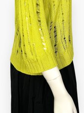 画像2: ボーラーメッシュニット　プルオーバー  (2)