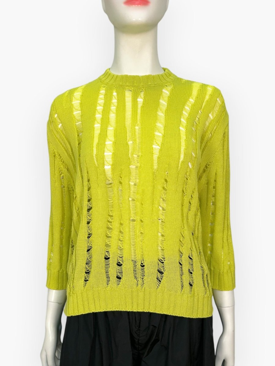 画像1: ボーラーメッシュニット　プルオーバー  (1)