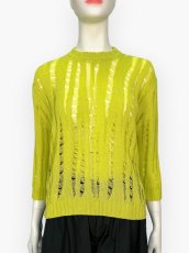 画像1: ボーラーメッシュニット　プルオーバー  (1)