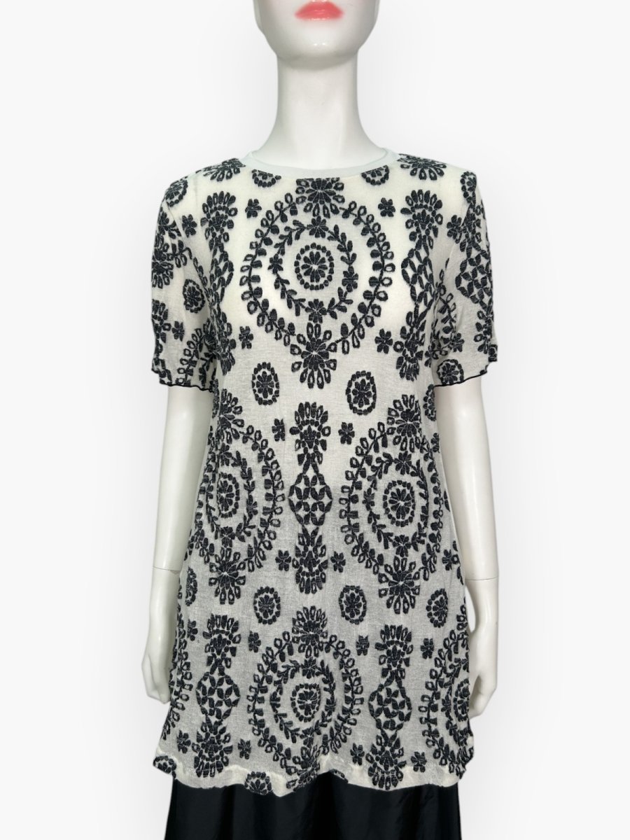 画像1: レースジャガード　チュニック  (1)