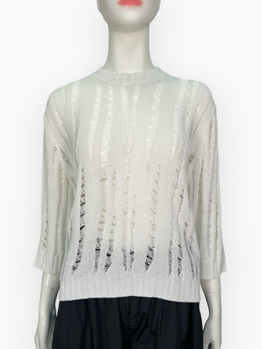 画像4: ボーラーメッシュニット　プルオーバー  (4)