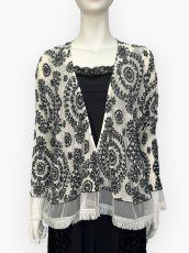 画像1: レースジャガード　カーディガン  (1)