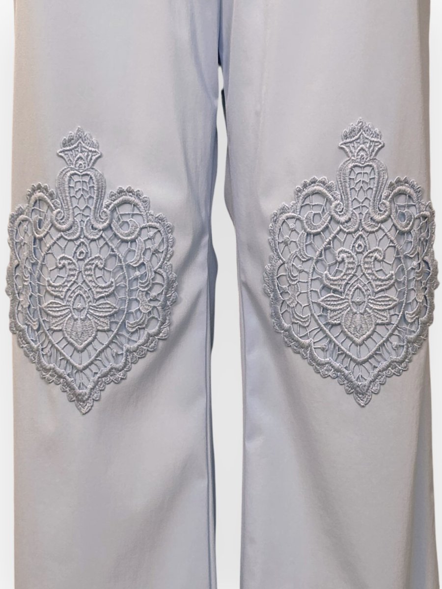 画像4: ２WAYタフタ　レース付きパンツ  (4)