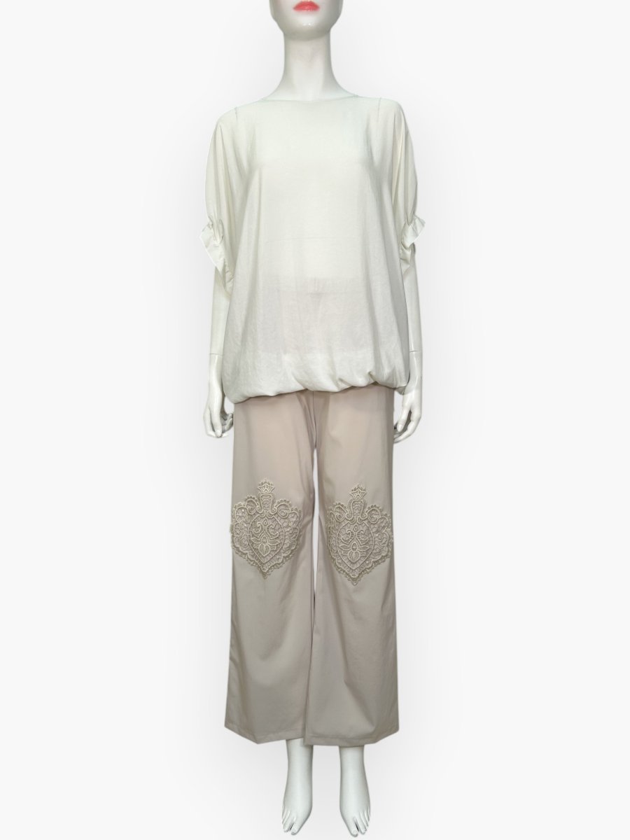 画像9: ２WAYタフタ　レース付きパンツ  (9)