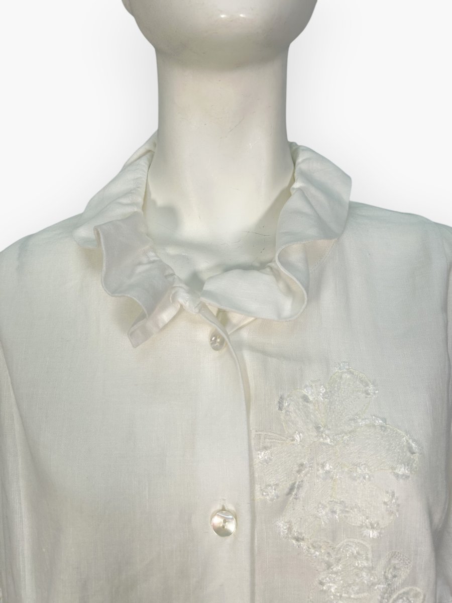 画像4: ブラッシュフラワーエンブ　ブラウス  (4)