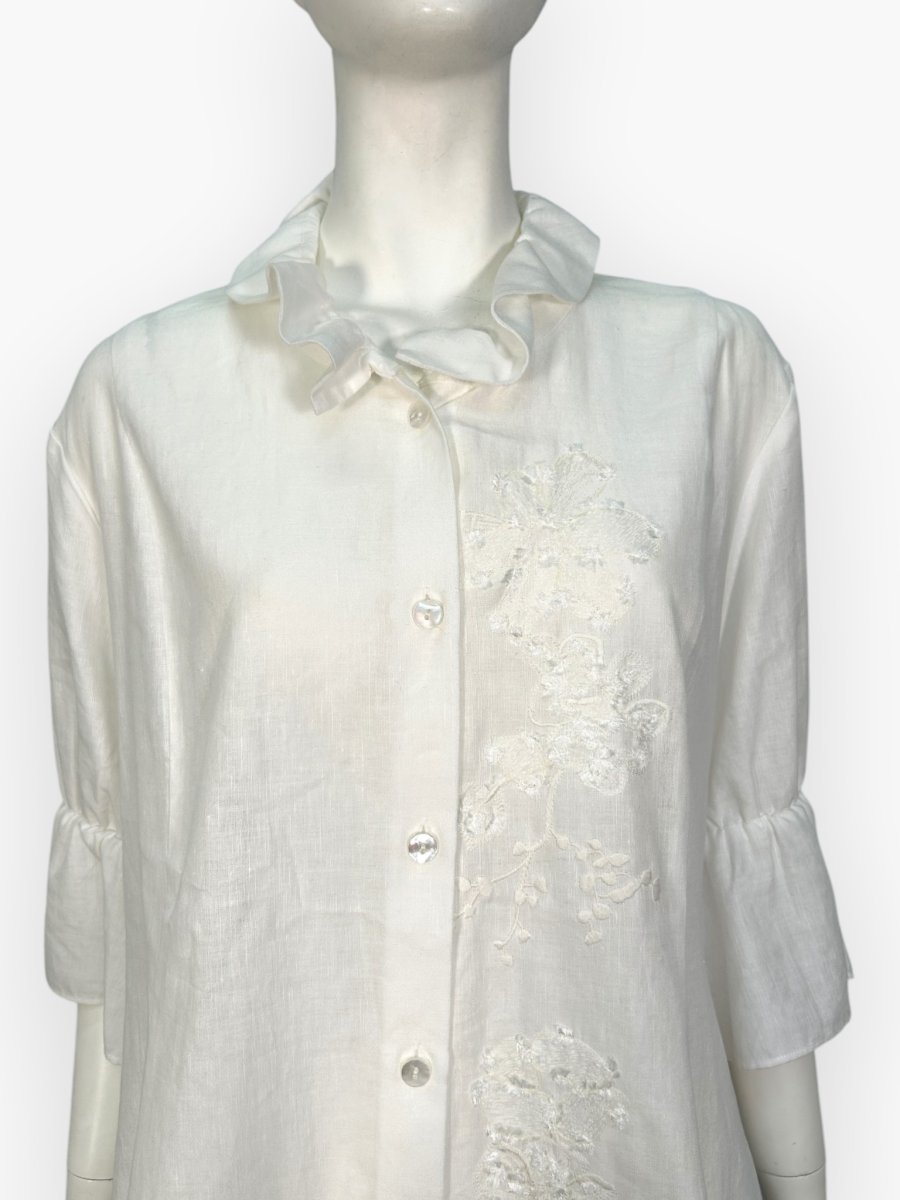 画像6: ブラッシュフラワーエンブ　ブラウス  (6)