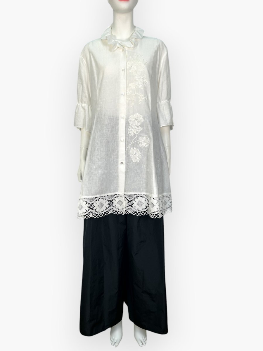 画像10: ブラッシュフラワーエンブ　ブラウス  (10)