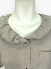 画像4: ストレッチリネン　レースブラウス  (4)