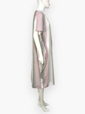 画像2: フレンチリネン混ストライプ　ワンピース  (2)