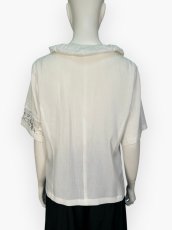 画像10: ストレッチリネン　レースブラウス  (10)