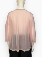 画像3: シフォンカットソー　Vネックブラウス  (3)