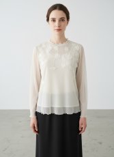 画像1: ベロアメッシュ　クルーネック  (1)