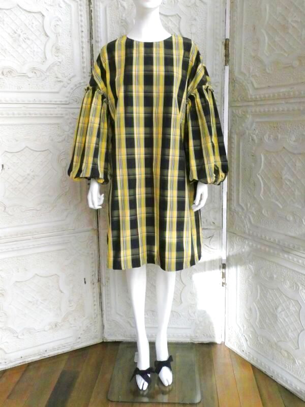 チェックタフタ ワンピース 4298 Shizuka Komuro