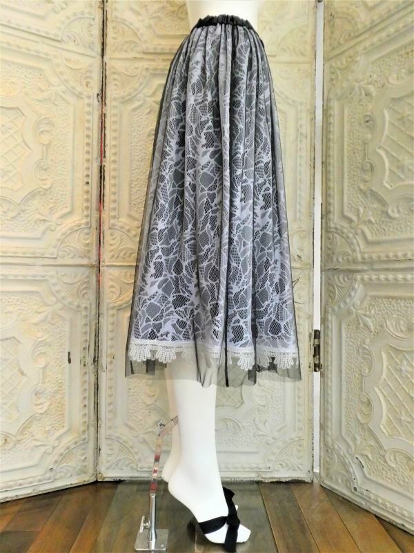 チュールレース スカート 4298 Shizuka Komuro