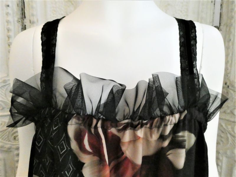 ビッグローズプリント キャミワンピース 4298 Shizuka Komuro