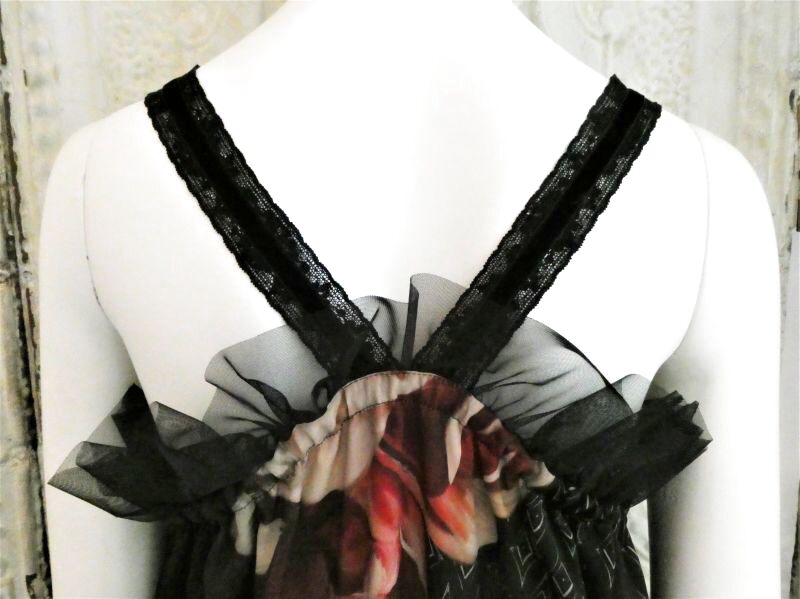 ビッグローズプリント キャミワンピース 4298 Shizuka Komuro