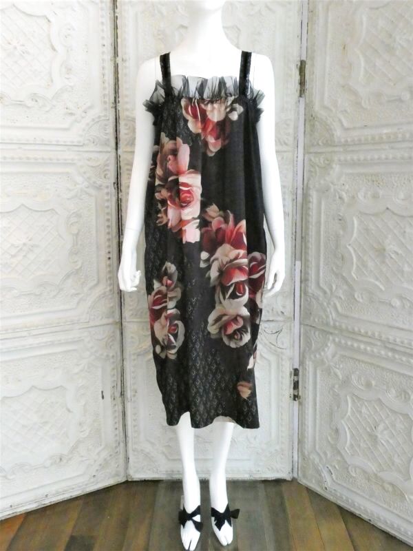 ビッグローズプリント キャミワンピース 4298 Shizuka Komuro