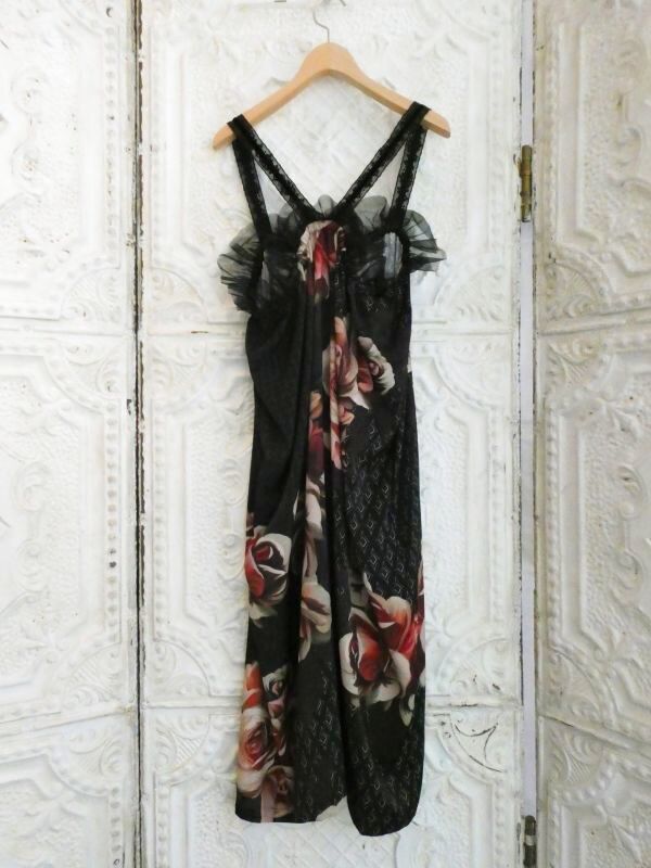 ビッグローズプリント キャミワンピース 4298 Shizuka Komuro