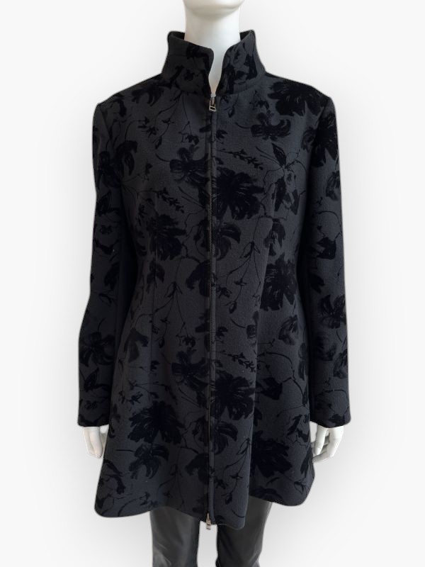 ブラック総柄フラワー/98